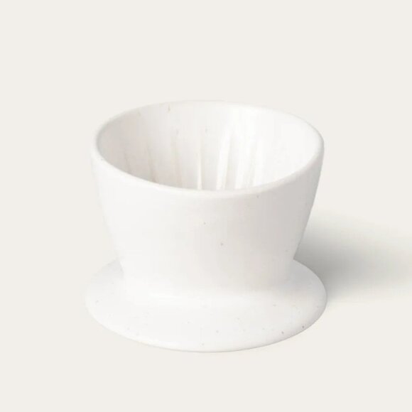 Fable Ceramic Coffee Dripper - Speckled White - Picture 1 of 8